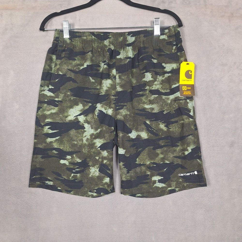 Carhartt shorts Boys XL 18/20 (29 waist) stretch Force Camo work shorts‎ NWT